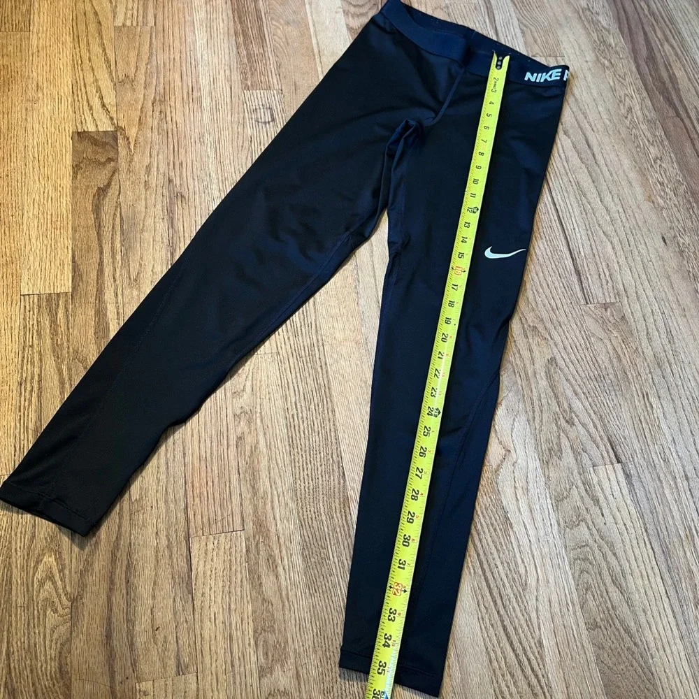 Nike Pro Dri-FIT Womens Black Training Leggings Mesh Panel Size M